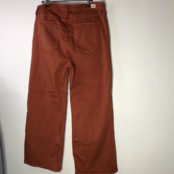 Letter to Juliet L.T.J. Genoa Burnt Orange/ Brown Wide Leg Crop Pants size 30 - Picture 4 of 11